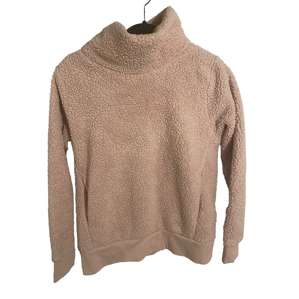 Lukka Lux Ladies PINK Sherpa Pullover‎ Size Small Long Sleeve